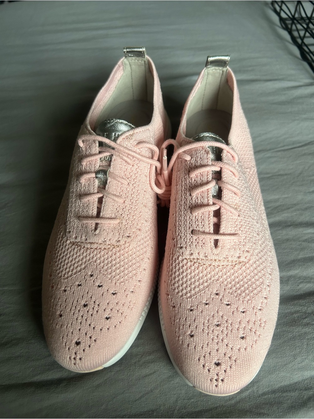 Cole Haan Light Pink Knit Lace-Up Women's Sneakers- NWOT Sz 8